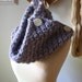 Cowl Shoulder Warmer / Winter Lilac LUXE / Twist Cowl / Hand Knit
