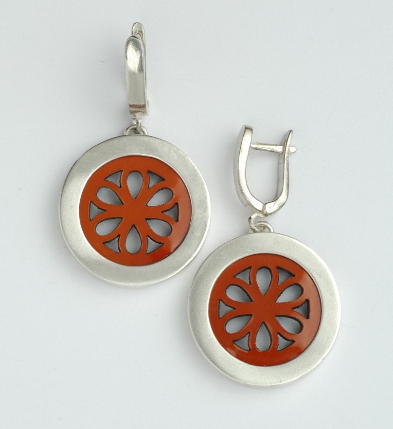 Geometrical Round Earrings