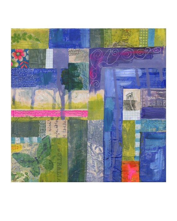 A tiny life No.7 - 8X10 GICLEE PRINT, mixed media painting, Susan Black