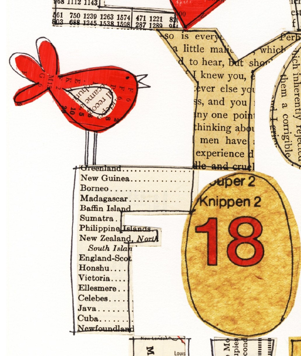 Love You For Like Ever - 8X10 GICLEE PRINT, typographic collage, Susan Black