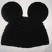 Custom crochet Mickey Mouse ears beanie hat photo prop