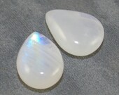 Polished Moonstone Pear Briolettes (2)