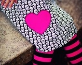 KOOL KID Arm / Leg Warmers for Baby, Toddler, Child, Tween Boy or Girl - Pink and Black Stripes - Fun and Functional Fashion