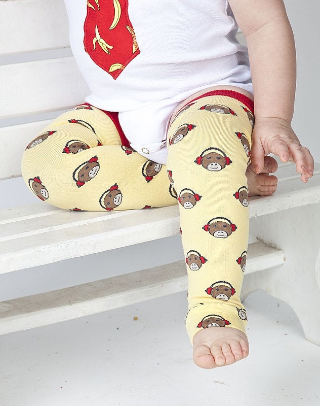KOOL KID Arm / Leg Warmers for Baby, Toddler, Child, Tween Boy or Girl - ROCKIN Monkeys - Fun and Functional Fashion
