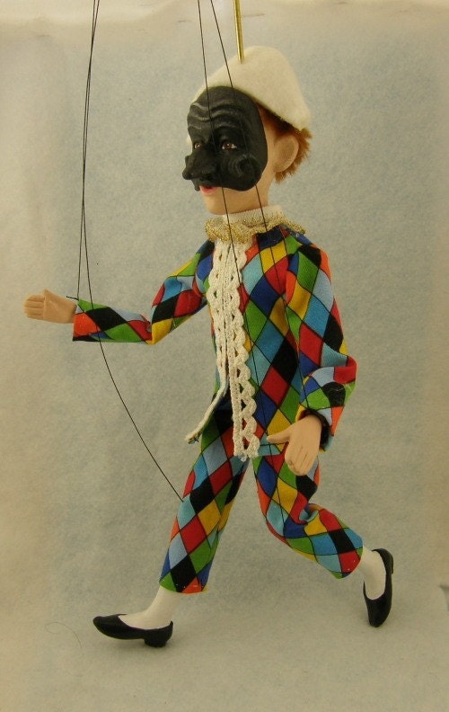 marionette Commedia dell'arte  Harlequin  Arlecchino