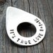 Guitar Pick - personalized ergonomic sterling silver design.