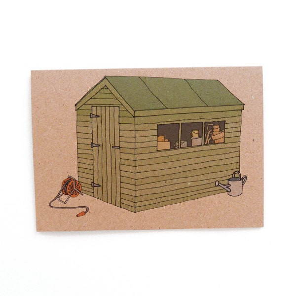 garden shed card (100% recycled)