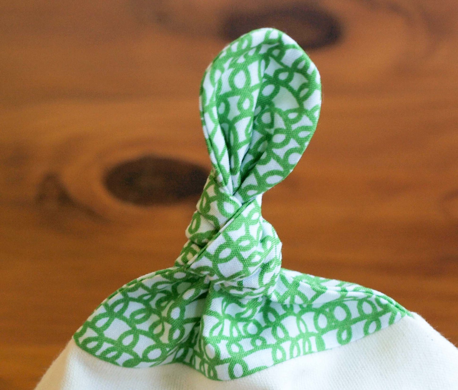 Organic Baby Hat in Green Scribbles