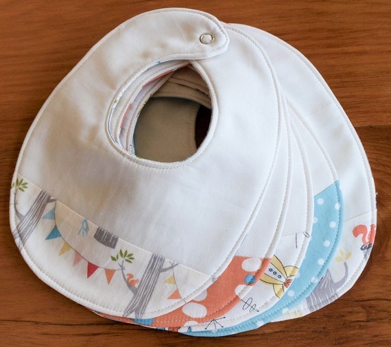 Organic Baby Bib in CUTE CRITTERS, Choose your Favorite