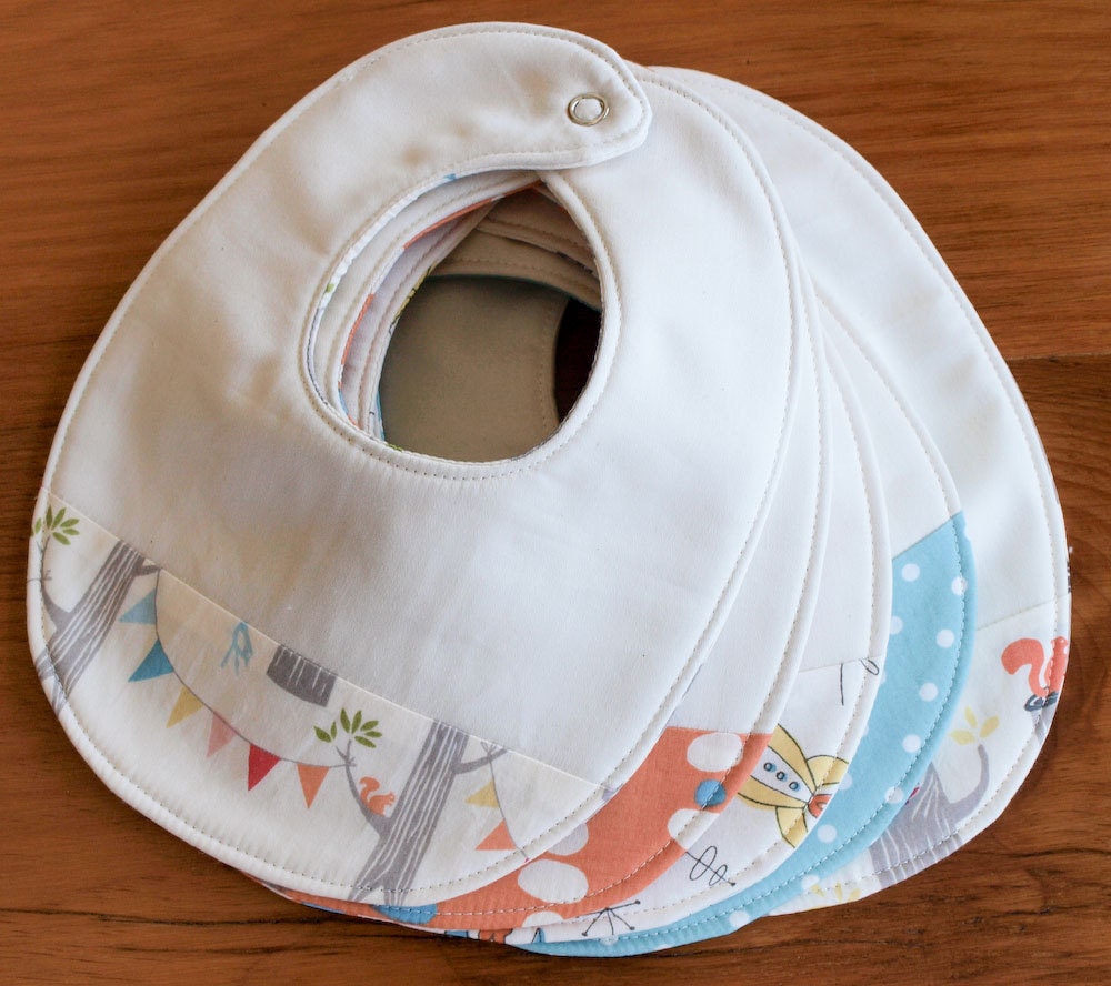 Organic Baby Bib in CUTE CRITTERS, Choose your Favorite