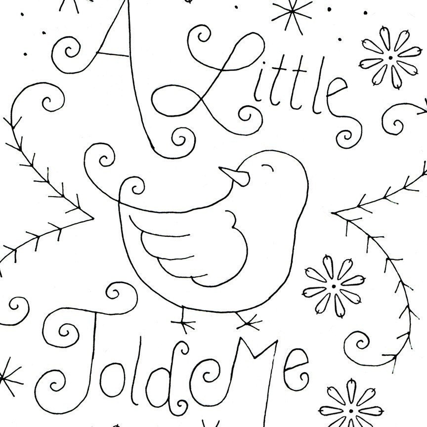 Birdie Embroidery Pattern