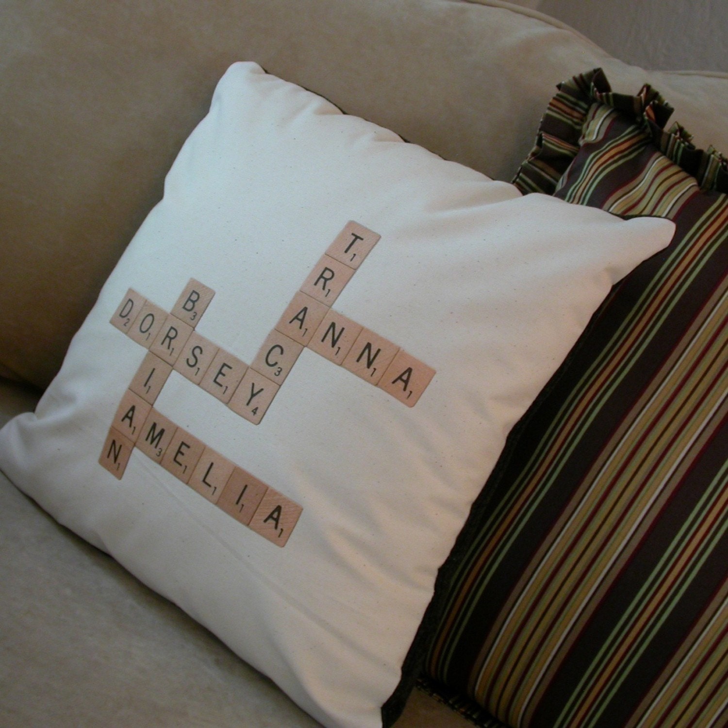 Scrabble Family Pillow