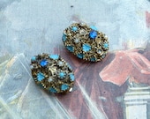 Vintage 1950  filigrees earrings clips