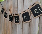 Chalkboard, BANNER, Wedding sign, Birthday Party, Reuseable with Chalk Marker, Photo prop, Kraft, handcrafted by TLGCRAFTS on Etsy
