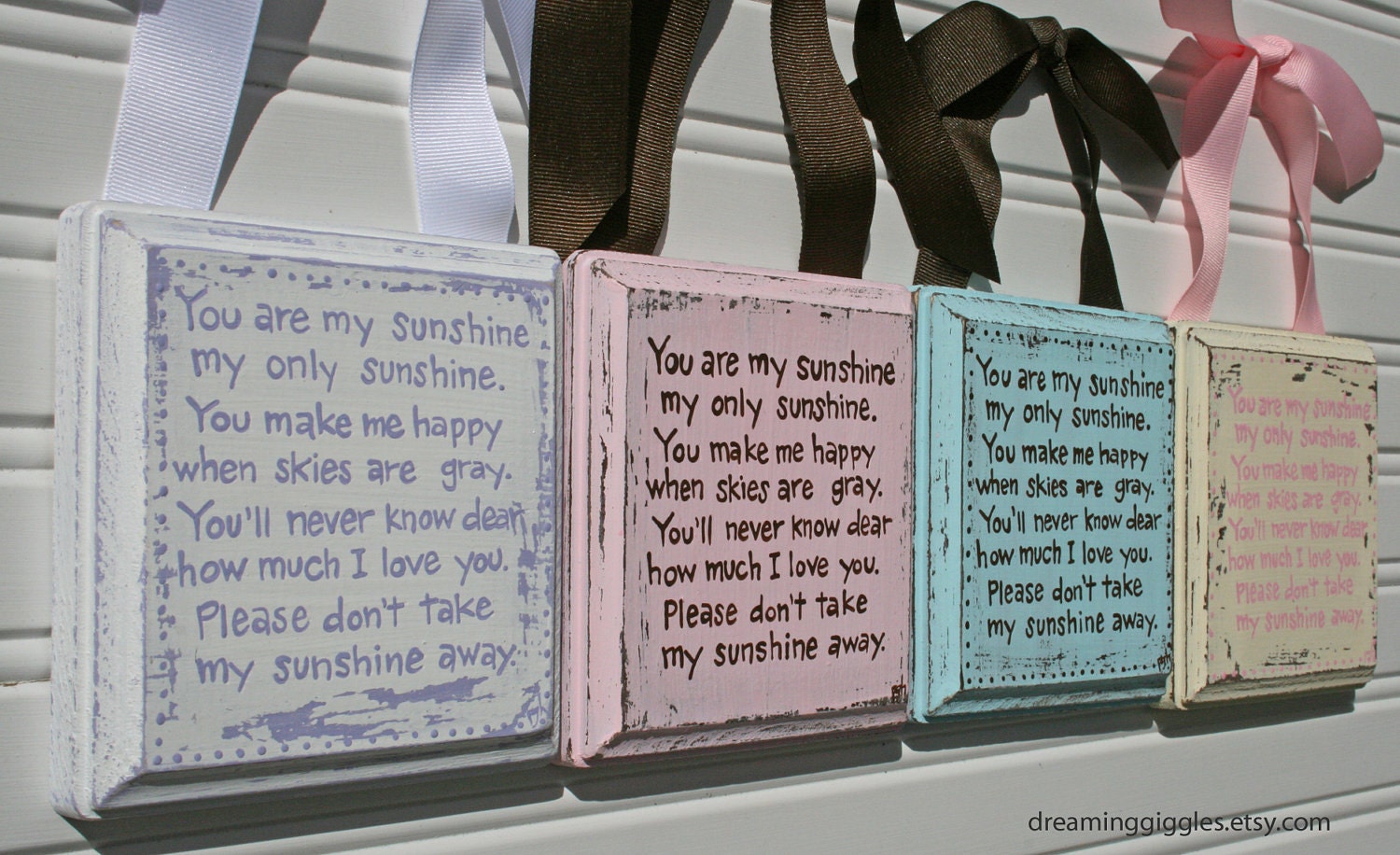 5 inch You Are My Sunshine Distressed Shabby Chic Plaque CUSTOM FOR YOU state color choice when purchased