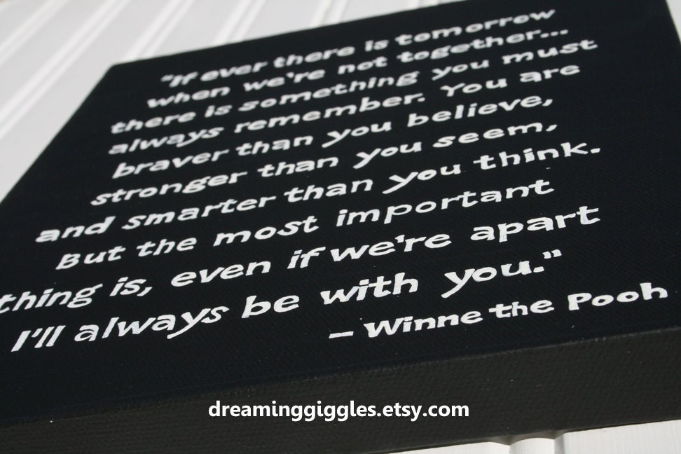 Canvas Winnie the Pooh quote