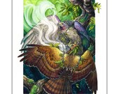 Ceremony - Fantasy Hawk Print
