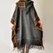 Dark Gray Handwoven Poncho (Sold - Accepting custom orders)