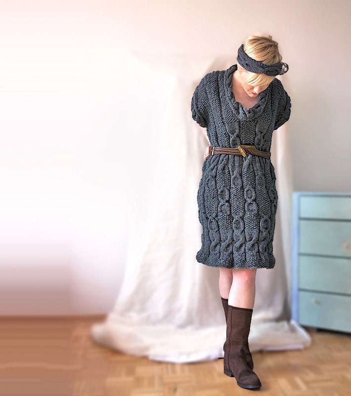 Gray Knitted Dress - Made to Order