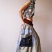 Ecru and Burgundy Long Skirt