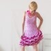 Rose Pink Dress with Ruffles