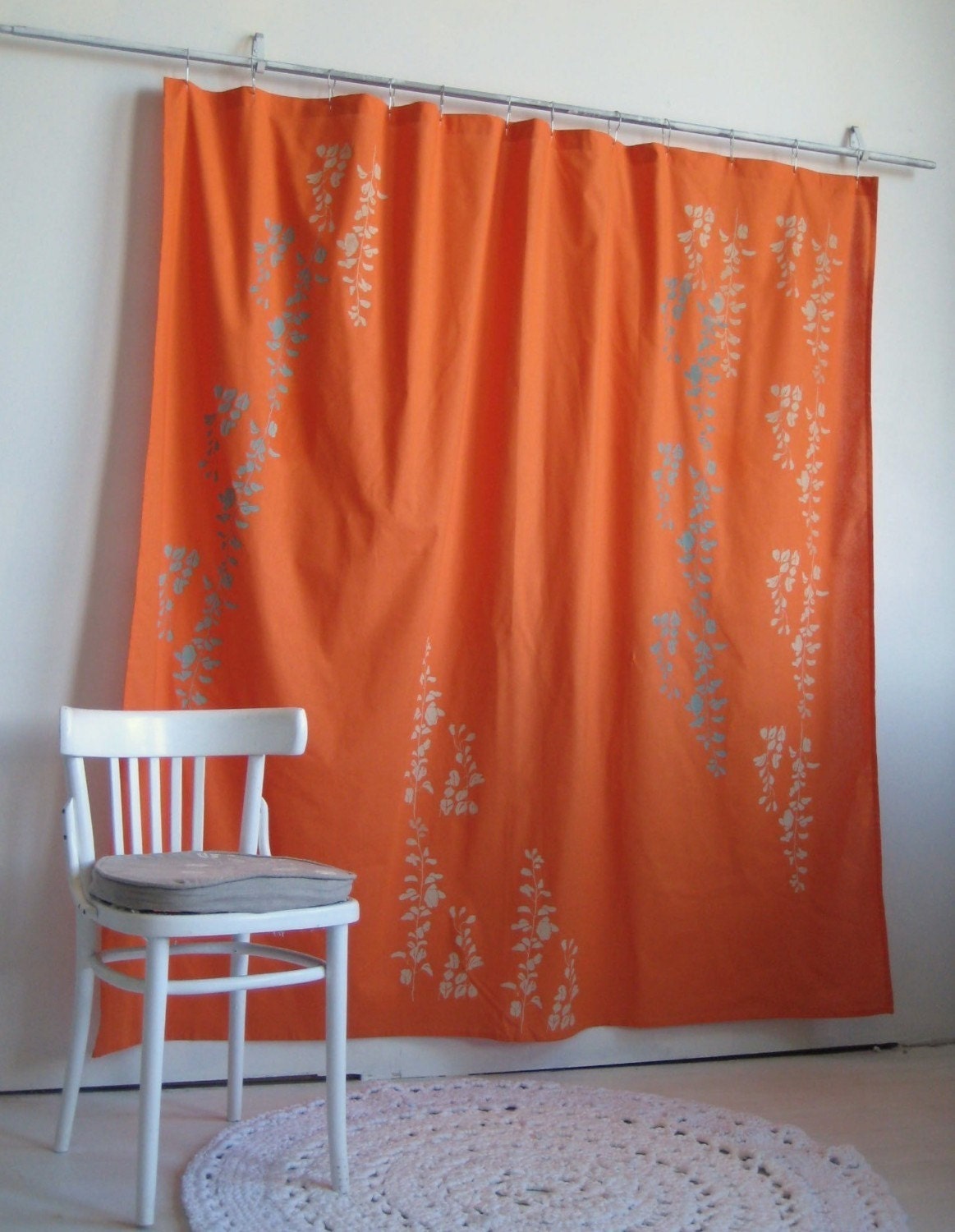 Zenith Curved Shower Curtain Rod Gray Ruffle Shower Curtain