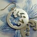 The Great Waves off Kanagawa sterling silver earrings - Japanese inspired, simple powerful design - saw pierced by hand