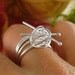 As seen in May issue of Yarnwise UK - knit me somethin' ring - sterling silver knitting ring, gift for knitter, for the love of knitting