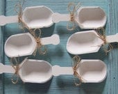 6 Wooden Candy Scoops, PLEASE NOTE 4" LONG for Wedding Candy Table-Grooms Table