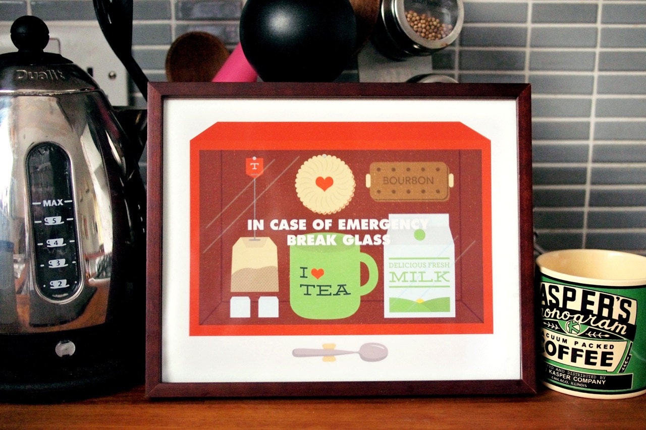 Emergency Tea - illustration print