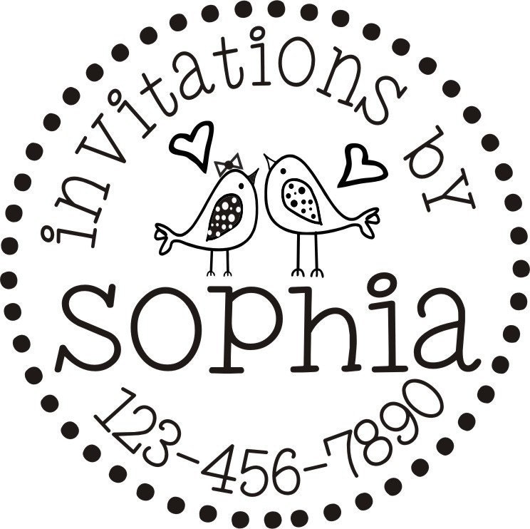 Personalized custom rubber stamp for tags or labels --7802
