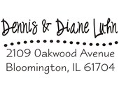 Personalized return address rubber stamp for creating custom stationery --2258