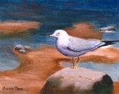 Seagull Original Oil Painting