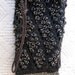 Antique Steel Bead Purse Blue Crochet Lovely Fringe