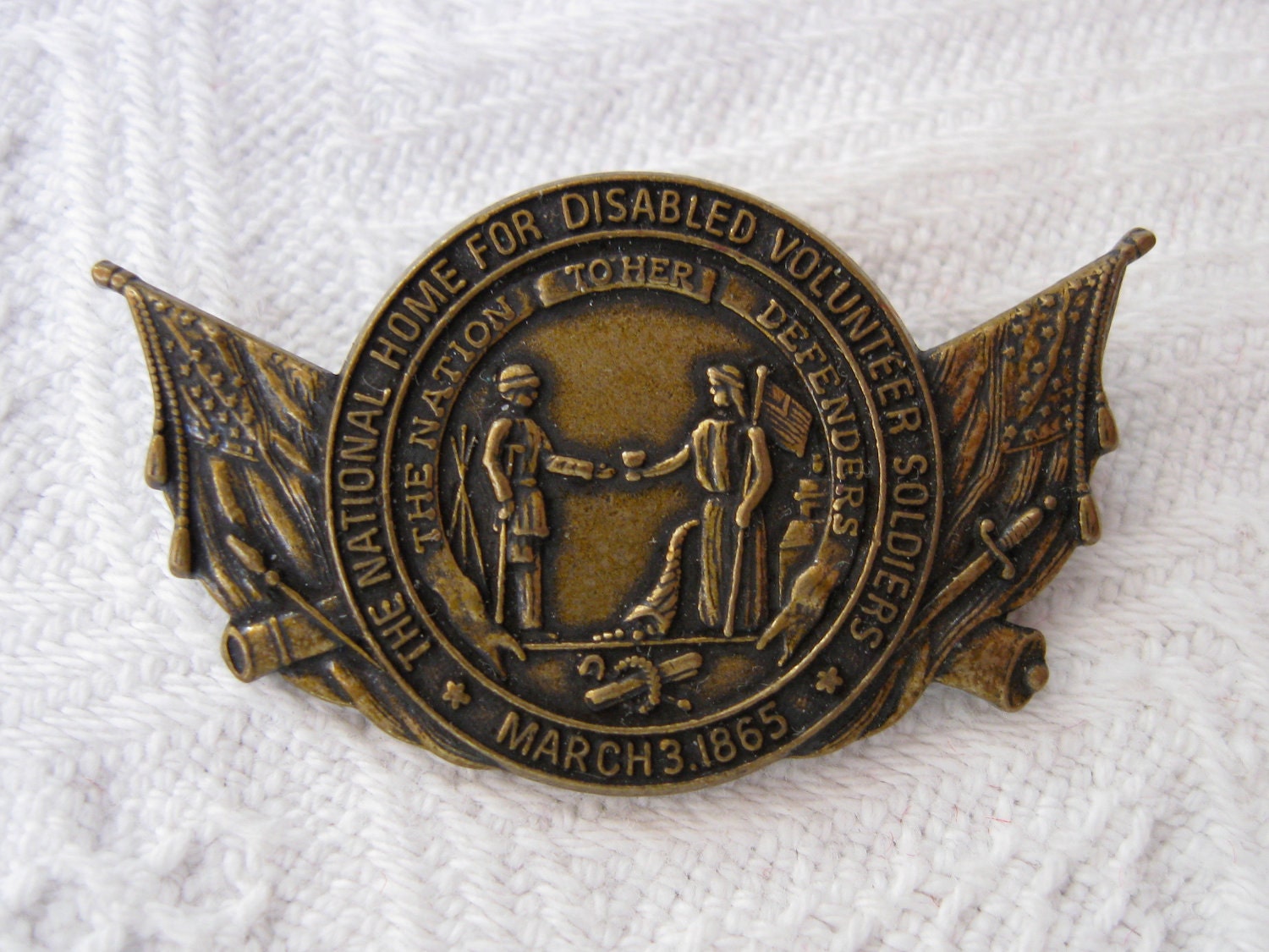 Antique Soldier Medal Home for Disabled Volunteer Soldiers
