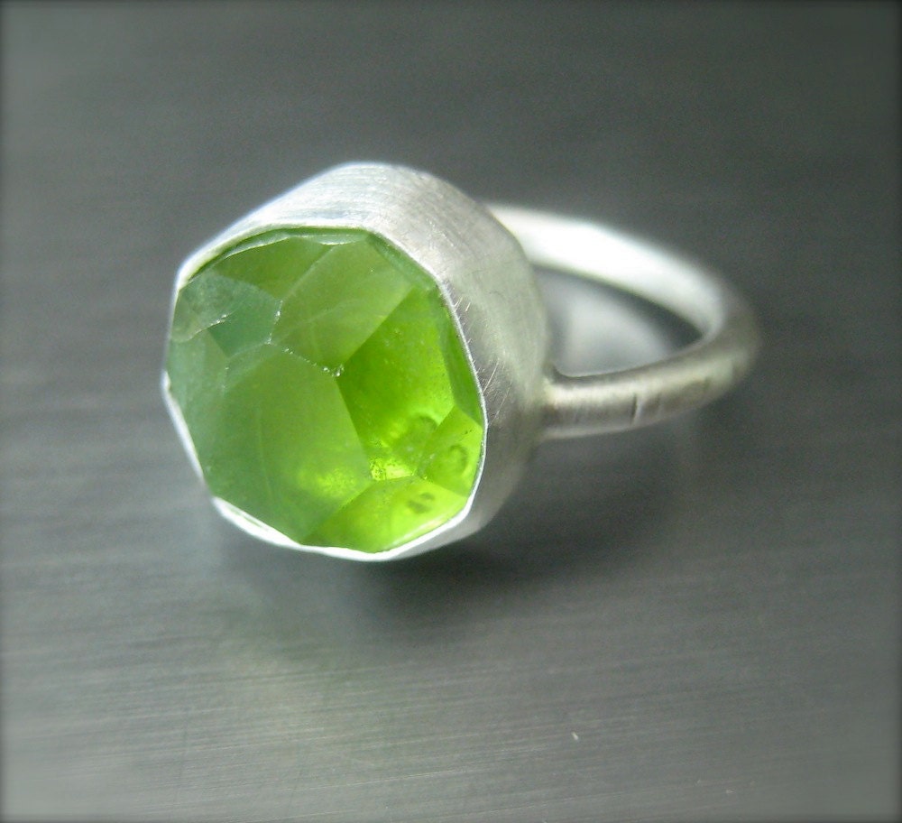 Custom order for Dixie.  Raw Aquamarine Secret Love Ring.