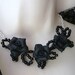 Black Rose Necklace Wire Wrapped