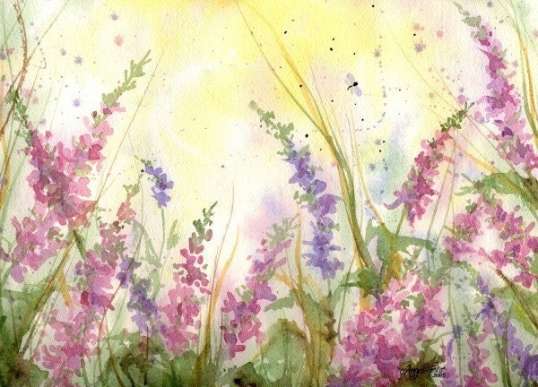 Watercolor Flower Cards by Angela Fehr Grandmas Garden