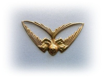 1 Diving Swallow Bird Brass Finding Charm Jewelry (BF)