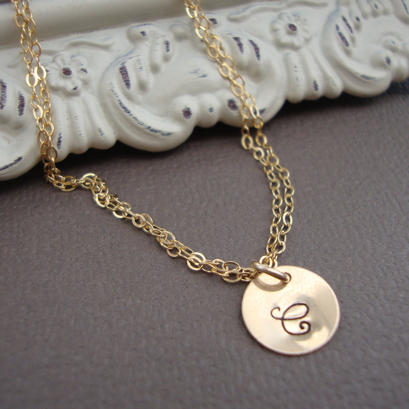 Gold Charm Bracelet Adjustable -Tiny Treasure- All GOLD FILLED- the initial of your choice, lovely gift, friend gift, bridal party