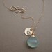 ON SALE Chalcedony Necklace and Infinity Hammered Pendant all GOLD Filled bridal, wedding necklace, everyday jewelry