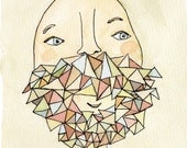 Triangle Beard - 8x10 Print