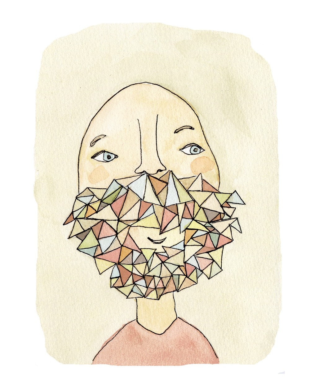 Triangle Beard - 5x7 Print