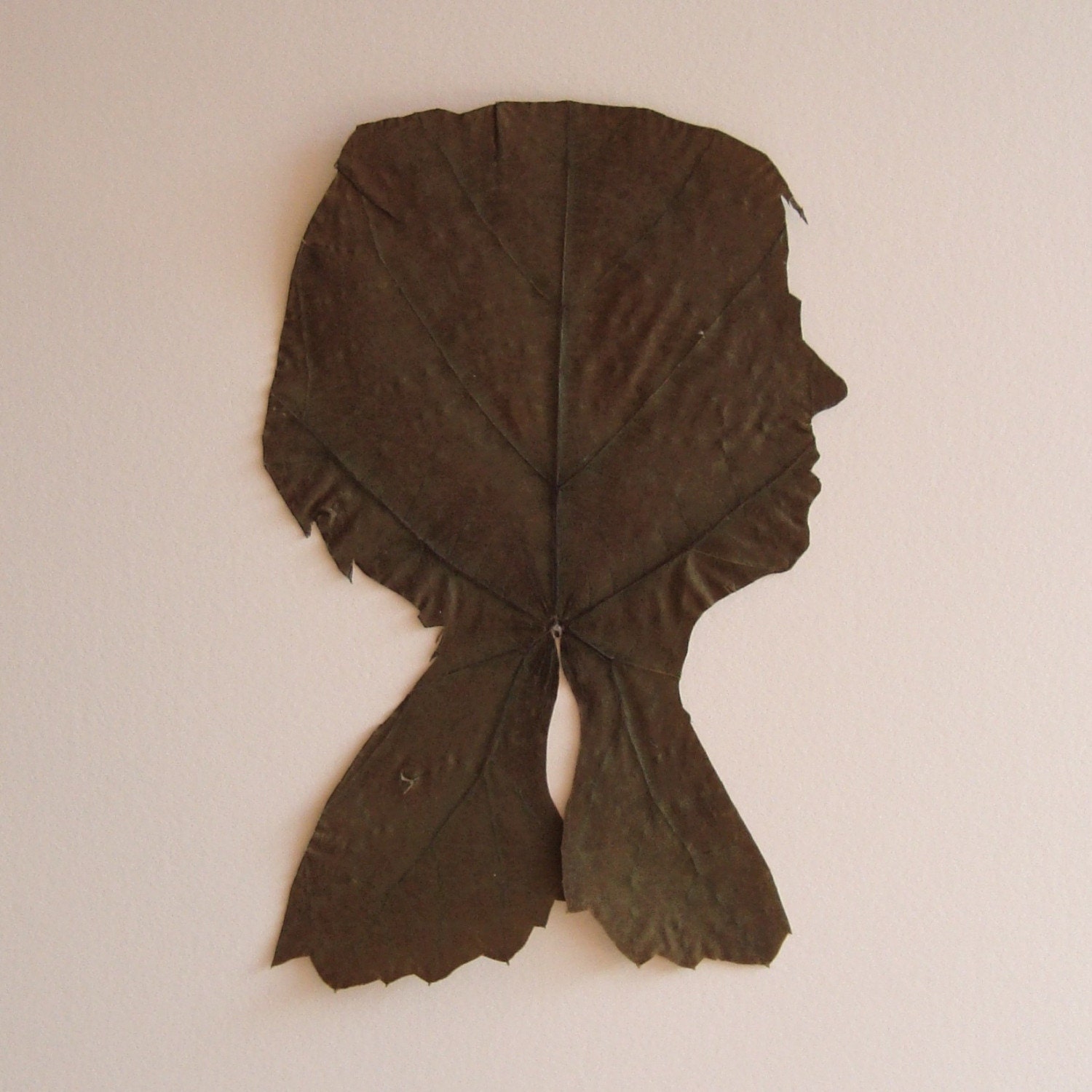 Leaf Silhouette Freehand Custom Portrait