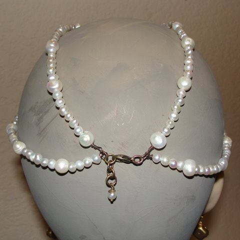 Childlike Empress Never Ending Story Head Piece - Freshwater Pearls - Custom Made