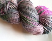 Goblin City PERFECTION SPORT  No Two Snowflakes Hand Dyed Merino Wool Silk Cashmere Yarn 355 yds Fuschia Ballet Lime Sage Gray