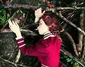 Woodland Portrait, Harp, 8x8 Print, Earthy Fairytale Photograph, Forest, Roots, Earth, Fine Art Photography