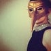 SALE Bird Mask Portrait, Ladybird, 12x12 Print, Dramatic Dreamy Photograph, Female Figure