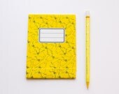 Small notepad, yellow bird pattern