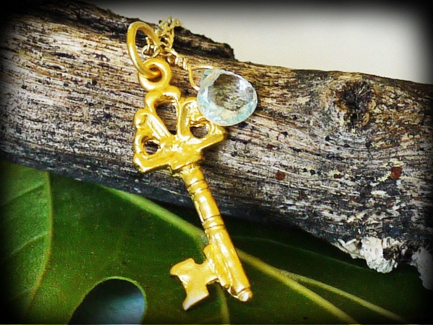 Key to Your Dreams Gold Charm Necklace